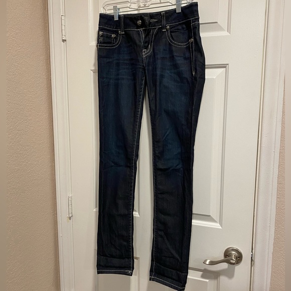Miss Me JP4656S Dark Wash Skinny Jeans Size 27 - Picture 5 of 16